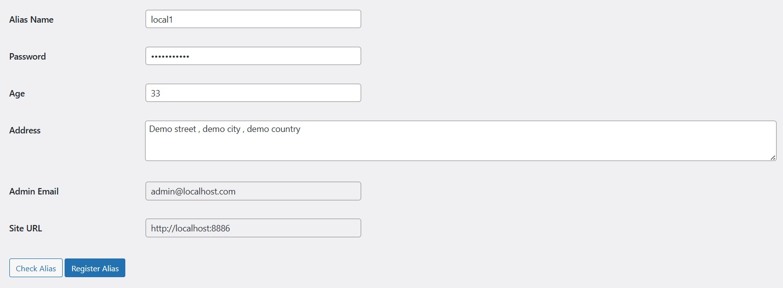 Creating a New Alias